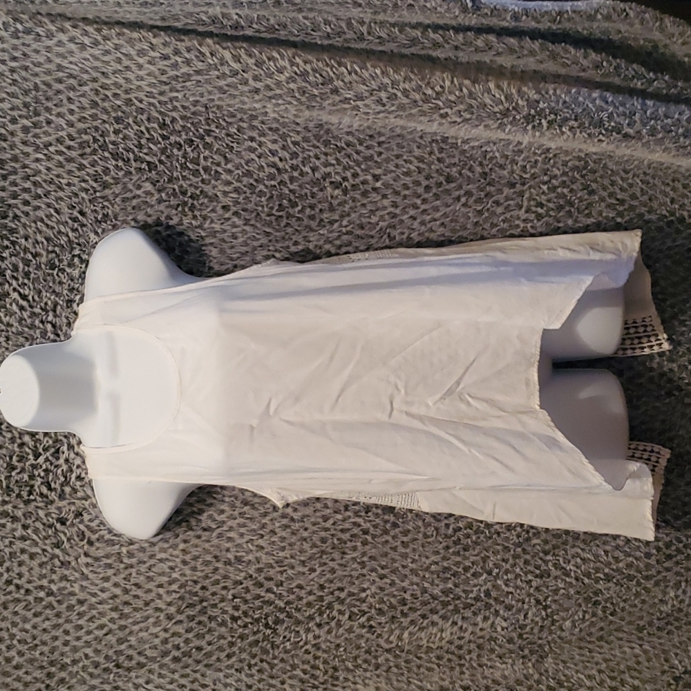 BCX XL Cream Tank Top Lace Back